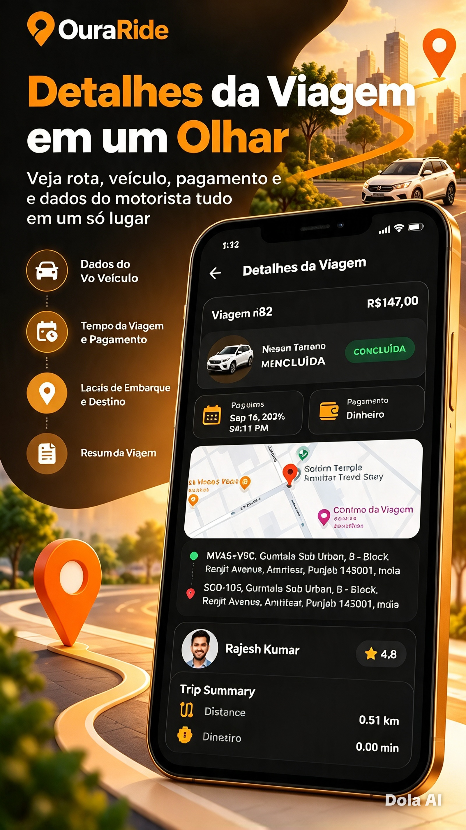 Detalhes da viagem